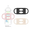 image:imageDr Browns Milestones 100 Silicone Baby Bottle Handles WideNeck Light Blue Green Gray 3 Pack 4mBlack  Ecru  Pink