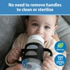 image:imageDr Browns Milestones 100 Silicone Baby Bottle Handles WideNeck Light Blue Green Gray 3 Pack 4mBlue