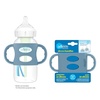image:imageDr Browns Milestones 100 Silicone Baby Bottle Handles WideNeck Light Blue Green Gray 3 Pack 4mBlue
