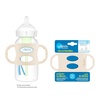 image:imageDr Browns Milestones 100 Silicone Baby Bottle Handles WideNeck Light Blue Green Gray 3 Pack 4mEcru