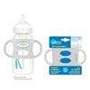 image:imageDr Browns Milestones 100 Silicone Baby Bottle Handles WideNeck Light Blue Green Gray 3 Pack 4mGray