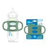 image:imageDr Browns Milestones 100 Silicone Baby Bottle Handles WideNeck Light Blue Green Gray 3 Pack 4mGreen