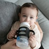 image:imageDr Browns Milestones 100 Silicone Baby Bottle Handles WideNeck Light Blue Green Gray 3 Pack 4mNegro