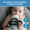 image:imageDr Browns Milestones 100 Silicone Baby Bottle Handles WideNeck Light Blue Green Gray 3 Pack 4mPink