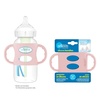 image:imageDr Browns Milestones 100 Silicone Baby Bottle Handles WideNeck Light Blue Green Gray 3 Pack 4mPink