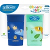 image:imageDr Browns Milestones Cheers 360 Spoutless Transition Cup with Handles Travel Friendly and Leak Free Sippy Blue Animals 7 oz200 mL BPAFree 6m 1Pack2Pack Blue  Green Animals  10 oz