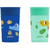 image:imageDr Browns Milestones Cheers 360 Spoutless Transition Cup with Handles Travel Friendly and Leak Free Sippy Blue Animals 7 oz200 mL BPAFree 6m 1Pack2Pack Blue  Green Animals  10 oz