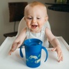 image:imageDr Browns Milestones Cheers 360 Spoutless Transition Cup with Handles Travel Friendly and Leak Free Sippy Blue Animals 7 oz200 mL BPAFree 6m 1Pack7oz Cup with Handles  Blue Animals