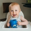 image:imageDr Browns Milestones Cheers 360 Spoutless Transition Cup with Handles Travel Friendly and Leak Free Sippy Blue Animals 7 oz200 mL BPAFree 6m 1Pack7oz Cup with Handles  Blue Animals