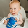image:imageDr Browns Milestones Cheers 360 Spoutless Transition Cup with Handles Travel Friendly and Leak Free Sippy Blue Animals 7 oz200 mL BPAFree 6m 1Pack7oz Cup with Handles  Blue Animals