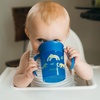 image:imageDr Browns Milestones Cheers 360 Spoutless Transition Cup with Handles Travel Friendly and Leak Free Sippy Blue Animals 7 oz200 mL BPAFree 6m 1Pack7oz Cup with Handles  Blue Animals