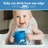 image:imageDr Browns Milestones Cheers 360 Spoutless Transition Cup with Handles Travel Friendly and Leak Free Sippy Blue Animals 7 oz200 mL BPAFree 6m 1PackBlue Animals  7 oz