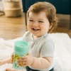 image:imageDr Browns Milestones Cheers 360 Spoutless Transition Cup with Handles Travel Friendly and Leak Free Sippy Blue Animals 7 oz200 mL BPAFree 6m 1PackGreen Animals  10 oz