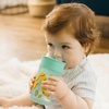image:imageDr Browns Milestones Cheers 360 Spoutless Transition Cup with Handles Travel Friendly and Leak Free Sippy Blue Animals 7 oz200 mL BPAFree 6m 1PackGreen Animals  10 oz