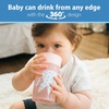image:imageDr Browns Milestones Cheers 360 Spoutless Transition Cup with Handles Travel Friendly and Leak Free Sippy Blue Animals 7 oz200 mL BPAFree 6m 1PackPink Animals  10 oz