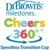 image:imageDr Browns Milestones Cheers 360 Spoutless Transition Cup with Handles Travel Friendly and Leak Free Sippy Blue Animals 7 oz200 mL BPAFree 6m 1PackPink Animals  7 oz