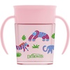image:imageDr Browns Milestones Cheers 360 Spoutless Transition Cup with Handles Travel Friendly and Leak Free Sippy Blue Animals 7 oz200 mL BPAFree 6m 1PackPink Animals  7 oz