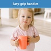 image:imageDr Browns Milestones Cheers 360 Spoutless Transition Cup with Handles Travel Friendly and Leak Free Sippy for Babies and Toddlers Pink BPAFree 7 oz200 mL 6mCoral