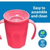 image:imageDr Browns Milestones Cheers 360 Spoutless Transition Cup with Handles Travel Friendly and Leak Free Sippy for Babies and Toddlers Pink BPAFree 7 oz200 mL 6mPink