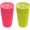 image:imageDr Browns Milestones Cheers 360 Spoutless Transition Cup with Handles Travel Friendly and Leak Free Sippy for Babies and Toddlers Pink BPAFree 7 oz200 mL 6mSet  GreenPink