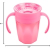 image:imageDr Browns Milestones Cheers 360 Spoutless Transition Cup with Handles Travel Friendly and Leak Free Sippy for Babies and Toddlers Pink BPAFree 7 oz200 mL 6mPink