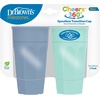 image:imageDr Browns Milestones Cheers 360 Spoutless Transition Cup with Handles Travel Friendly and Leak Free Sippy for Babies and Toddlers Pink BPAFree 7 oz200 mL 6mSet  BlueAqua