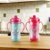 image:imageDr Browns Milestones Insulated Hard Spout Sippy Spill Proof Cup with Handles for Toddlers 2Pack Pink 10 oz300 mL BPA Free 12m4Pack  Mermaid Kittens  Narhual Luau