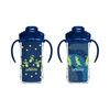 image:imageDr Browns Milestones Insulated Sippy Cup with Straw and Handles SpillProof Tumbler with Lid 2Pack Blue 10 oz300 mL BPA Free 12m