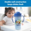 image:imageDr Browns Milestones Insulated Sippy Cup with Straw and Handles SpillProof Tumbler with Lid 2Pack Blue amp Green 10 oz300 mL BPA Free 12mBlueGreenPinkPurple