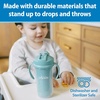 image:imageDr Browns Milestones Insulated Sippy Cup with Straw and Handles SpillProof Tumbler with Lid PinkCoral 10 oz300 mL BPAFree 12m 2PackLightGreen  Green