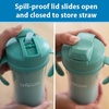 image:imageDr Browns Milestones Insulated Sippy Cup with Straw and Handles SpillProof Tumbler with Lid PinkCoral 10 oz300 mL BPAFree 12m 2PackLightGreen  Green