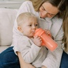 image:imageDr Browns Milestones Insulated Sippy Cup with Straw and Handles SpillProof Tumbler with Lid PinkCoral 10 oz300 mL BPAFree 12m 2PackPinkOrangeGreenPurple