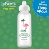 image:imageDr Browns Milestones Narrow Sippy Bottle 100 Silicone Soft Sippy Spout 8oz250mL 6m Lion1 Pack  Flamingo