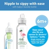 image:imageDr Browns Milestones Narrow Sippy Bottle 100 Silicone Soft Sippy Spout 8oz250mL 6m Lion1 Pack  Flamingo