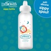 image:imageDr Browns Milestones Narrow Sippy Bottle 100 Silicone Soft Sippy Spout 8oz250mL 6m Lion1 Pack  Lion