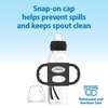 image:imageDr Browns Milestones Narrow Sippy Spout Bottle with 100 Silicone EasyGrip Handles and Soft Sippy Spout 8oz250mL Gray 1Pack 6m1 Pack  Black