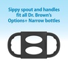 image:imageDr Browns Milestones Narrow Sippy Spout Bottle with 100 Silicone EasyGrip Handles and Soft Sippy Spout 8oz250mL Gray 1Pack 6m1 Pack  Black