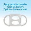 image:imageDr Browns Milestones Narrow Sippy Spout Bottle with 100 Silicone EasyGrip Handles and Soft Sippy Spout 8oz250mL Gray 1Pack 6m1 Pack  Gray