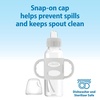 image:imageDr Browns Milestones Narrow Sippy Spout Bottle with 100 Silicone EasyGrip Handles and Soft Sippy Spout 8oz250mL Gray 1Pack 6m1 Pack  Gray