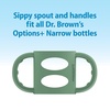 image:imageDr Browns Milestones Narrow Sippy Spout Bottle with 100 Silicone EasyGrip Handles and Soft Sippy Spout 8oz250mL Gray 1Pack 6m1 Pack  Green