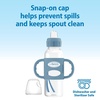 image:imageDr Browns Milestones Narrow Sippy Spout Bottle with 100 Silicone EasyGrip Handles and Soft Sippy Spout 8oz250mL Gray 1Pack 6m1 Pack  Light Blue