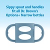 image:imageDr Browns Milestones Narrow Sippy Spout Bottle with 100 Silicone EasyGrip Handles and Soft Sippy Spout 8oz250mL Gray 1Pack 6m1 Pack  Light Blue