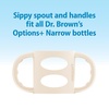 image:imageDr Browns Milestones Narrow Sippy Spout Bottle with 100 Silicone EasyGrip Handles and Soft Sippy Spout 8oz250mL Gray 1Pack 6m2 Pack  Black  Ecru