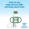 image:imageDr Browns Milestones Narrow Sippy Spout Bottle with 100 Silicone EasyGrip Handles and Soft Sippy Spout 8oz250mL Gray 1Pack 6m2 Pack  Green  Gray