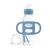 image:imageDr Browns Milestones Narrow Sippy Spout Bottle with 100 Silicone EasyGrip Handles and Soft Sippy Spout 8oz250mL Gray 1Pack 6m2 Pack  Light Blue  Gray