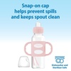 image:imageDr Browns Milestones Narrow Sippy Spout Bottle with 100 Silicone EasyGrip Handles and Soft Sippy Spout 8oz250mL Gray 1Pack 6m2 Pack  Light Pink  Ecru