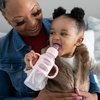 image:imageDr Browns Milestones Narrow Sippy Spout Bottle with 100 Silicone EasyGrip Handles and Soft Sippy Spout 8oz250mL Gray 1Pack 6m2 Pack  Light Pink  Ecru