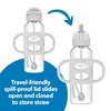 image:imageDr Browns Milestones Narrow Sippy Straw Bottle SpillProof with 100 Silicone Handles and Weighted Straw 8 oz250 mL BlueGray 6m2 Count