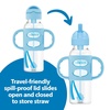 image:imageDr Browns Milestones Narrow Sippy Straw Bottle SpillProof with 100 Silicone Handles and Weighted Straw 8 oz250 mL Gray 6mBlue