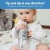 image:imageDr Browns Milestones Narrow Sippy Straw Bottle SpillProof with 100 Silicone Handles and Weighted Straw 8 oz250 mL Gray 6mGray